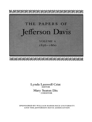 cover image of The Papers of Jefferson Davis